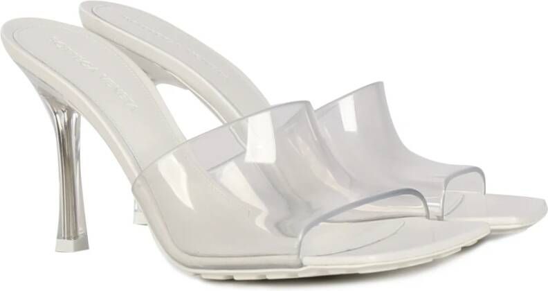 Bottega Veneta Witte PVC Sandalen met 10cm Hak White Dames