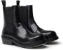 Bottega Veneta Zwarte Leren Enkellaarzen Aw22 Black - Thumbnail 2