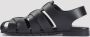 Bottega Veneta Zwarte Leren Kooi Sandalen Black Dames - Thumbnail 2