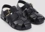 Bottega Veneta Zwarte Leren Kooi Sandalen Black Dames - Thumbnail 3