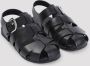 Bottega Veneta Zwarte Leren Kooi Sandalen Black Heren - Thumbnail 3