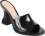 Bottega Veneta Zwarte Leren Sandalen Open Teen Hakken Black Dames - Thumbnail 2