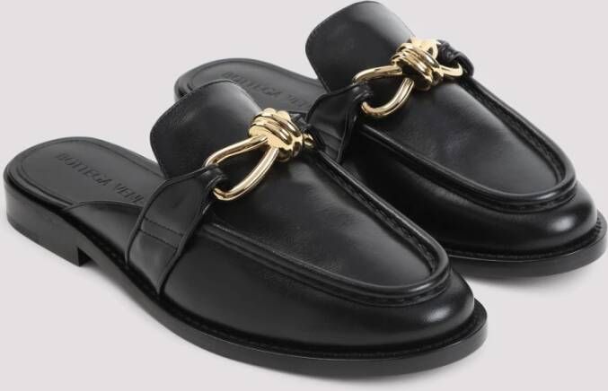 Bottega Veneta Zwarte Loafer Schoenen Elegante Stijl Black Dames