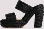 Bottega Veneta Zwarte Raffia Sandalen Black Dames - Thumbnail 2