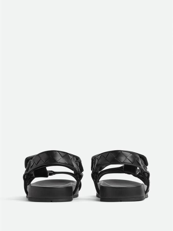 Bottega Veneta Zwarte Sandalen met Verstelbare Band Black Heren