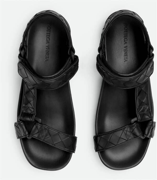 Bottega Veneta Zwarte Sandalen met Verstelbare Band Black Heren