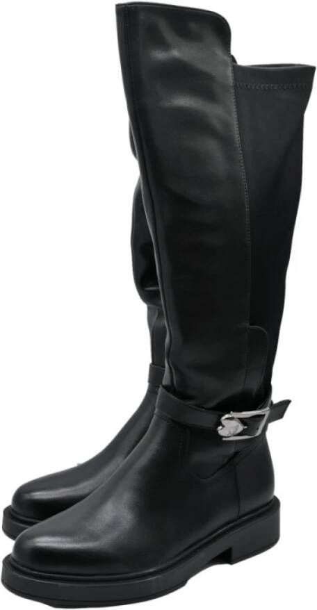 Braccialini Elastische Zwarte Laarzen Black Dames