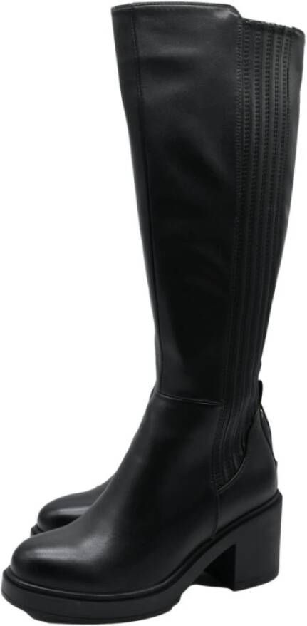 Braccialini Elastische Zwarte Laarzen Black Dames