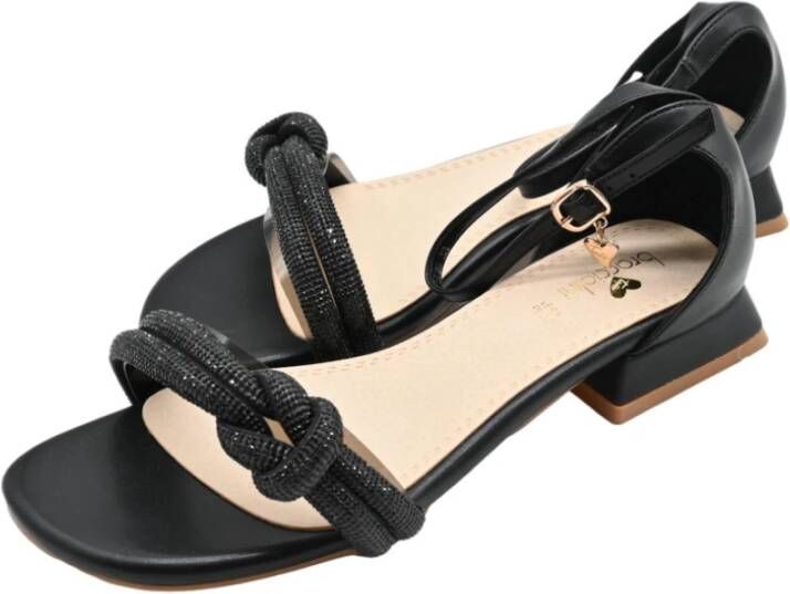 Braccialini Lage Schoenen in Kalf Zwart Stijl Black Dames