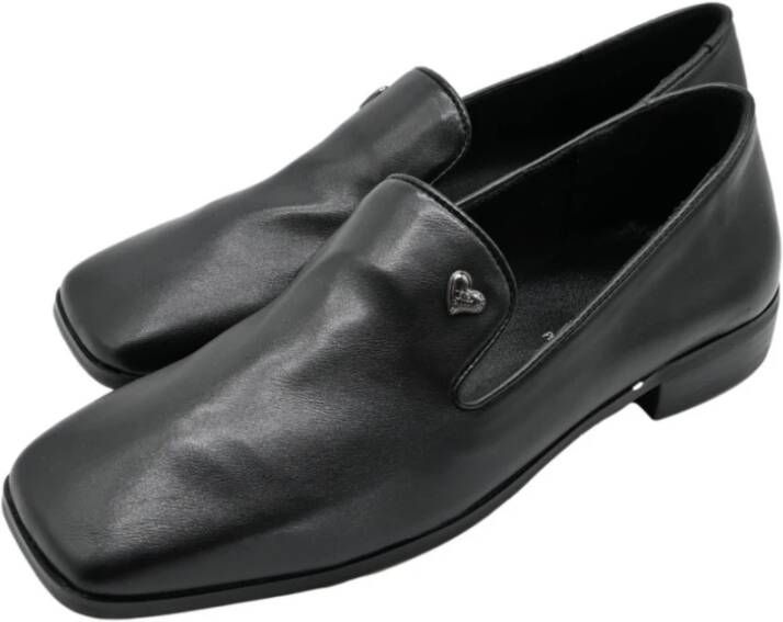 Braccialini Lage schoenen van zwart kalfsleer Black Dames