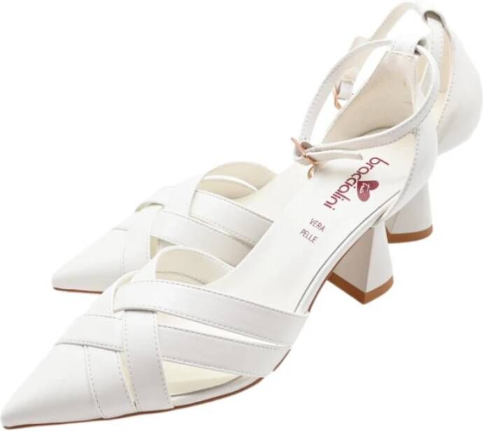 Braccialini Witte Kalf Pumps White Dames