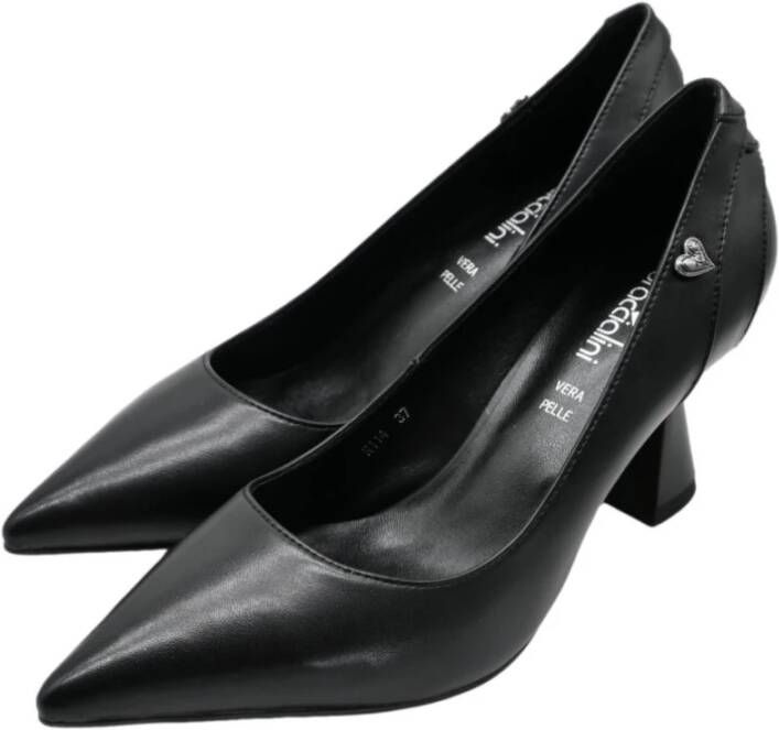 Braccialini Zwarte hakken Kalfsleer Black Dames