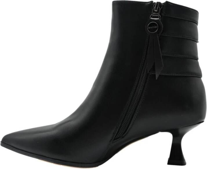 Braccialini Zwarte Kalfsleren Laarzen Black Dames