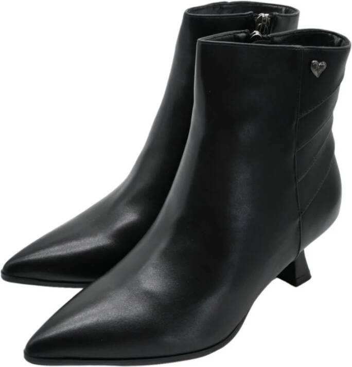 Braccialini Zwarte Kalfsleren Laarzen Black Dames