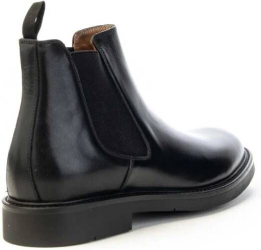 Brecos Beatles Chelsea Boot Leer Elastiek Italië Black Heren