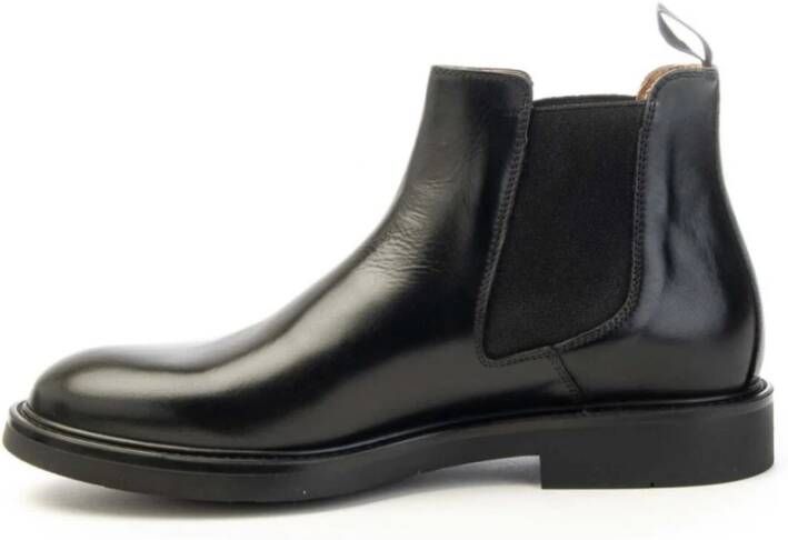 Brecos Beatles Chelsea Boot Leer Elastiek Italië Black Heren