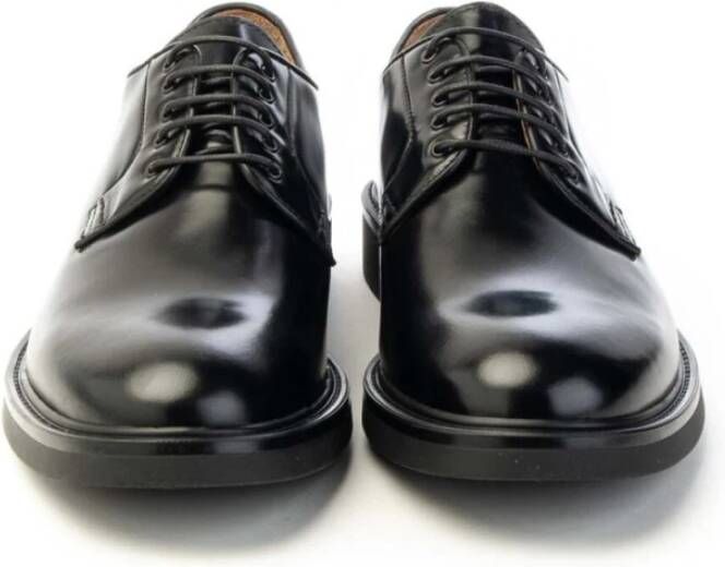 Brecos Blake Leren Derby Schoenen Rubberen Zool Black Heren