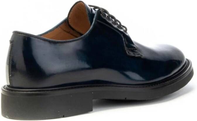 Brecos Blake Leren Derby Schoenen Rubberen Zool Blue Heren