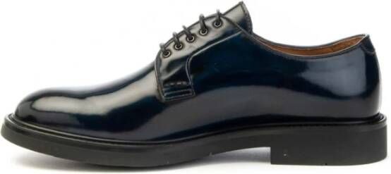 Brecos Blake Leren Derby Schoenen Rubberen Zool Blue Heren