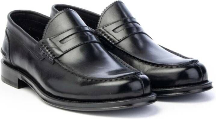 Brecos College Mocassin in Leer Black Heren