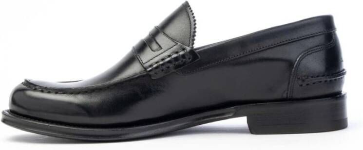 Brecos College Mocassin in Leer Black Heren