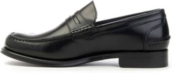 Brecos College Mocassin Leren Schoen Black Heren