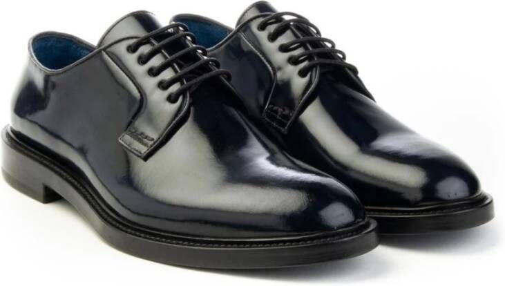 Brecos Derby Veterschoenen Leer Mannen Blue Heren