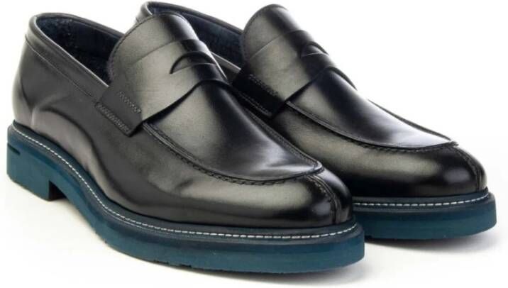 Brecos Handgemaakte College Mocassin Schoenen Blue Heren