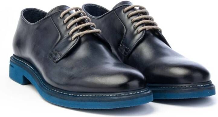 Brecos Handgemaakte Derby Schoenen Micro Zool Blue Heren