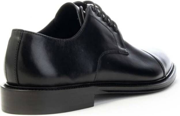 Brecos Handgemaakte Leren Derby Schoenen Black Heren