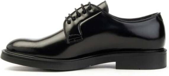 Brecos Handgemaakte Leren Derby Schoenen Black Heren