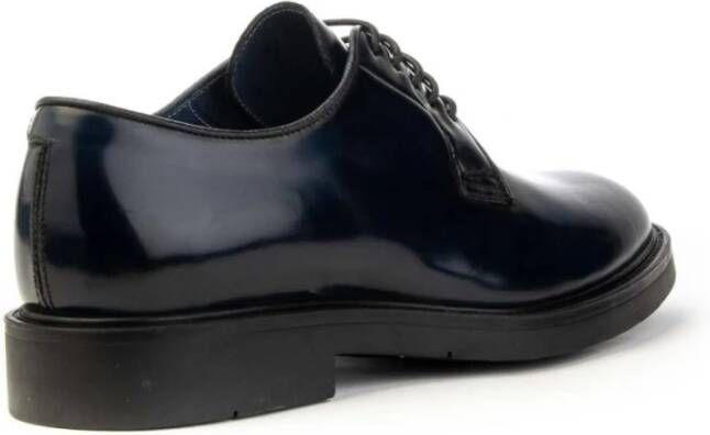 Brecos Handgemaakte Leren Derby Schoenen Blue Heren