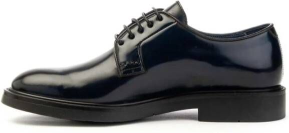 Brecos Handgemaakte Leren Derby Schoenen Blue Heren