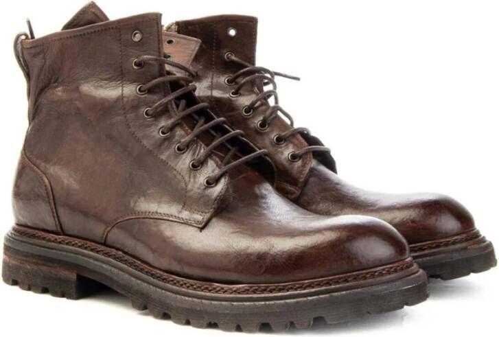 Brecos Italiaanse handgemaakte leren herenschoenen Brown Heren