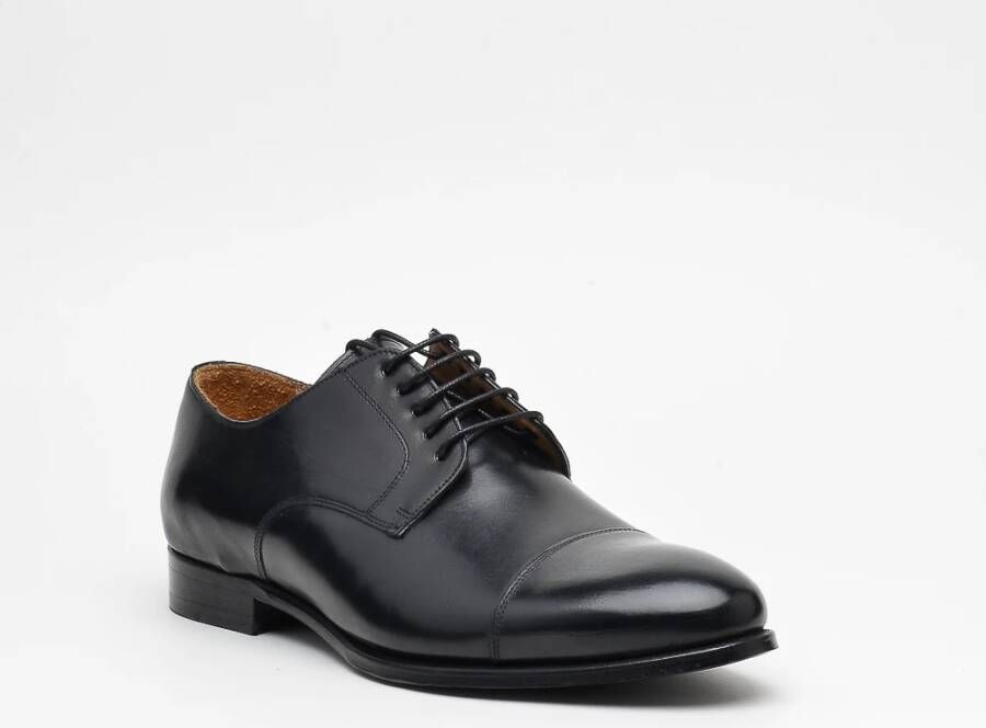 Brecos Klassieke Zwarte Leren Schoen Black Heren