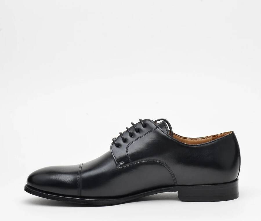 Brecos Klassieke Zwarte Leren Schoen Black Heren