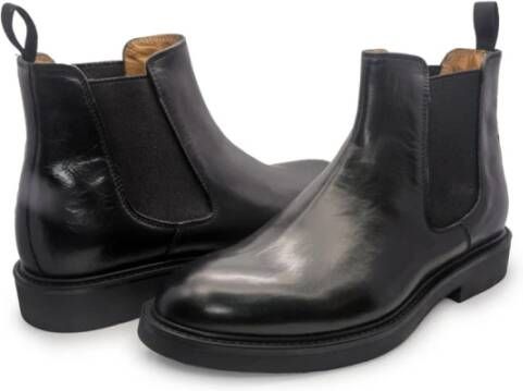 Brecos Zwarte Leren Chelsea Boots 18431 Black Heren