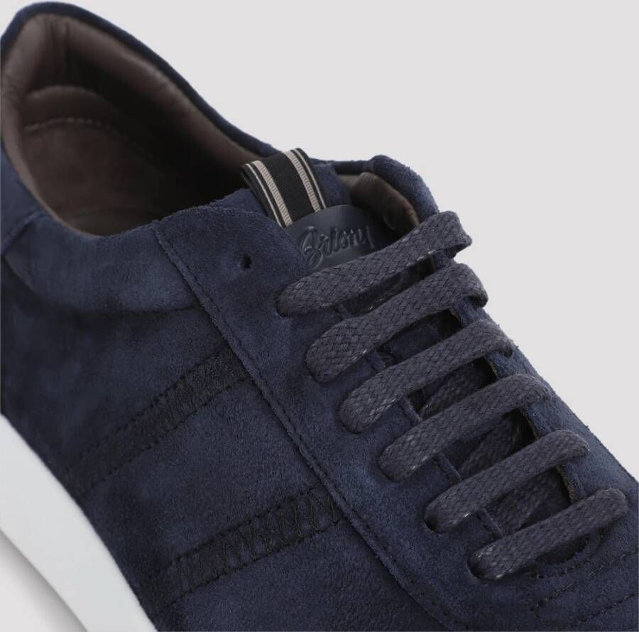 Brioni Navy Cassette Sneakers Blue Heren