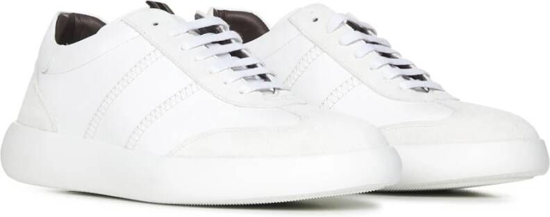 Brioni Witte Sneakers met Vetersluiting White Heren