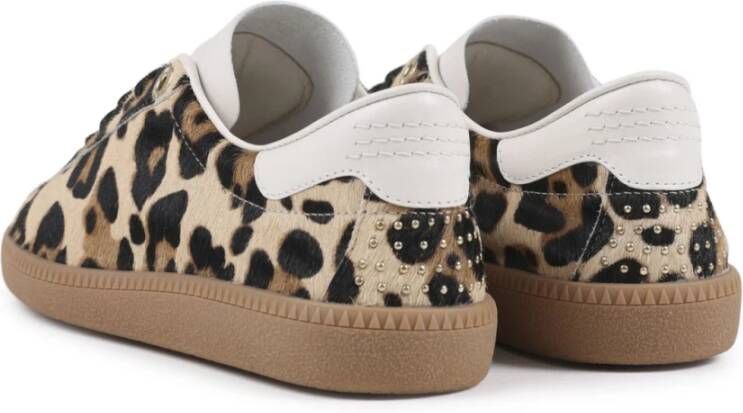 Bronx Bruin Animal Print Lage Top Sneakers Brown Dames