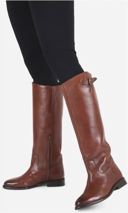 Bronx Elegante Hoge Laars cognac Brown Dames