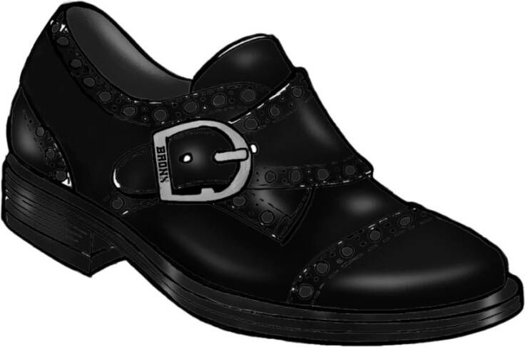 Bronx Elegante Single Monk Strap Schoenen Black Dames