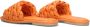 Bronx Gevlochten Band Leren Slippers Orange Dames - Thumbnail 8