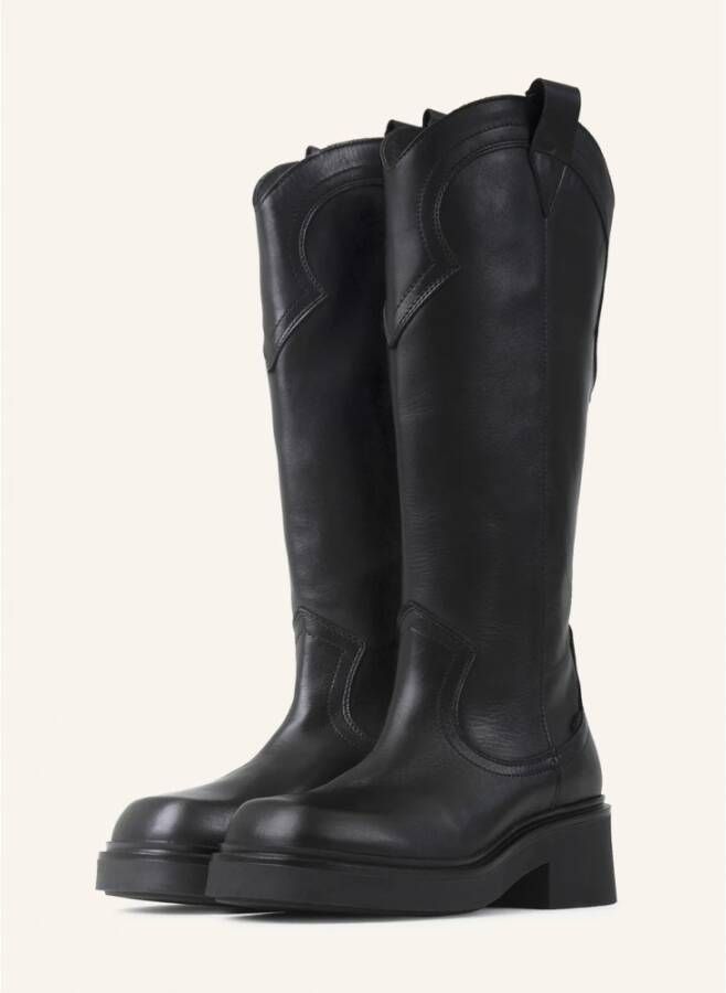 Bronx Hybride biker-western hoge laarzen zwart Black Dames