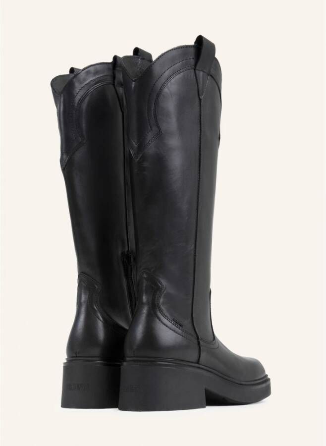 Bronx Hybride biker-western hoge laarzen zwart Black Dames