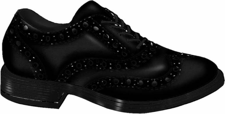 Bronx Klassieke Oxford Dames Lage Schoen Zwart Black Dames