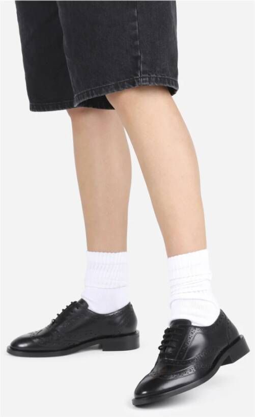 Bronx Klassieke Oxford Dames Lage Schoen Zwart Black Dames