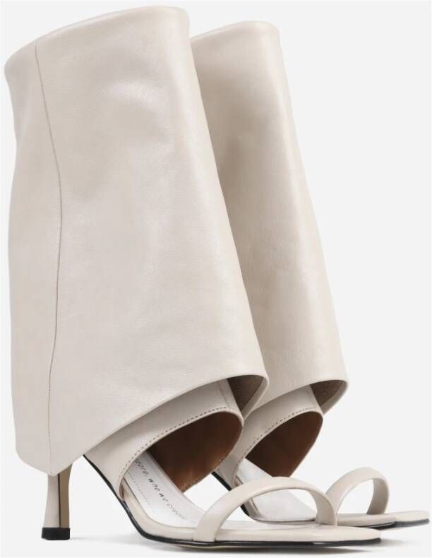 Bronx Nostalgische Skirt Boot Sandalen Off White Dames