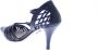 Bronx Retro elegantie Huarache Detail Silhouette Pump Black Dames - Thumbnail 6