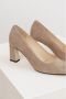 Brunate Suède Pump met Rubberen Zool Beige Dames - Thumbnail 4